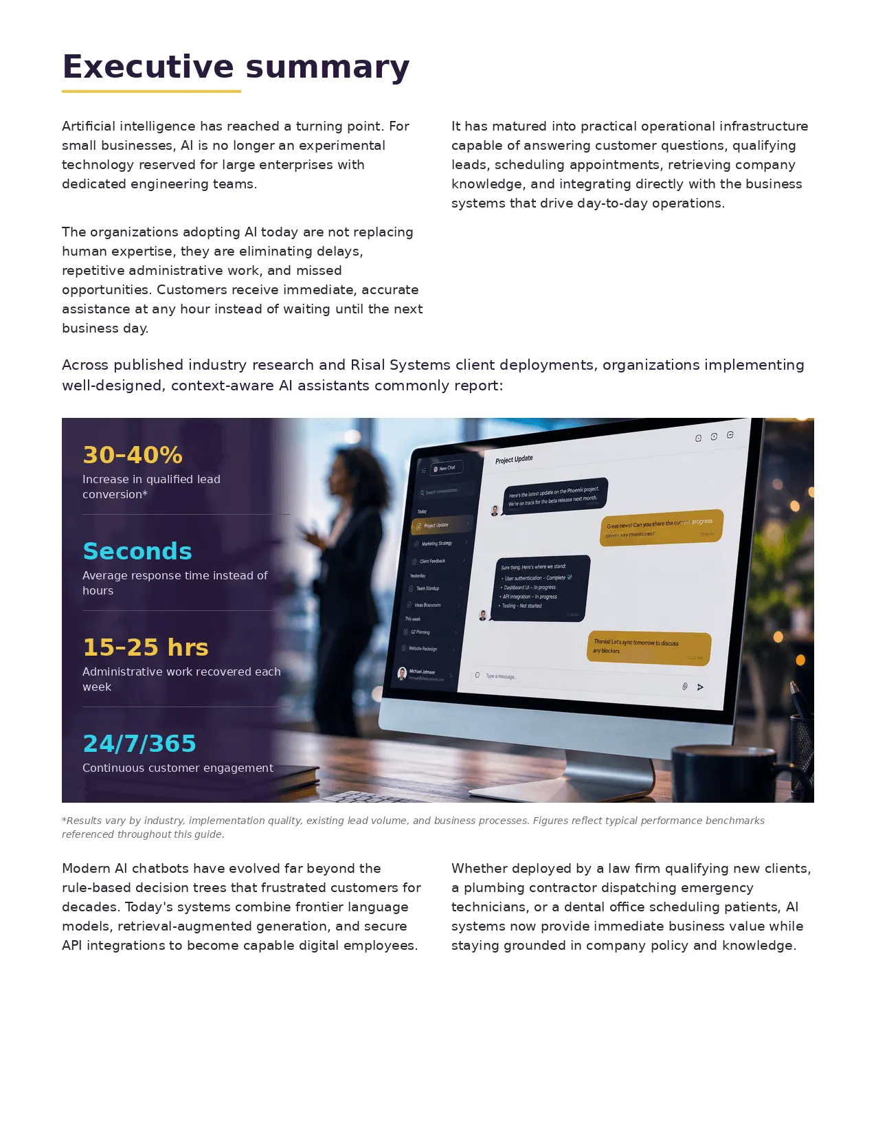 Executive summary at a glance