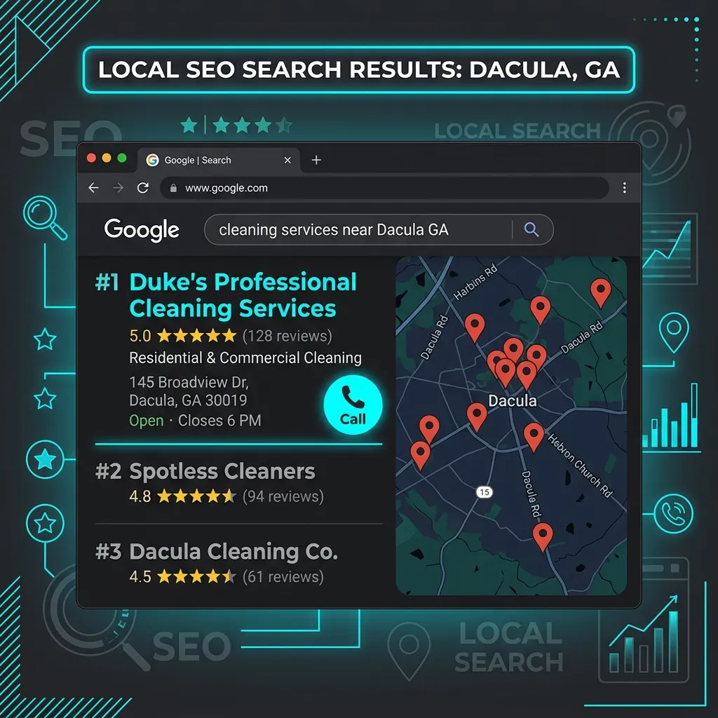 Duke’s Local SEO Map Pack Result