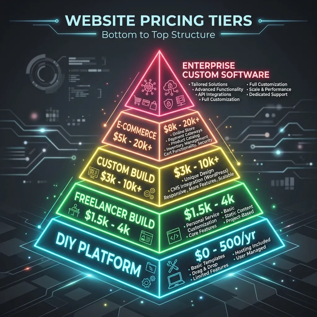 Georgia Website Cost Tiers Pyramid