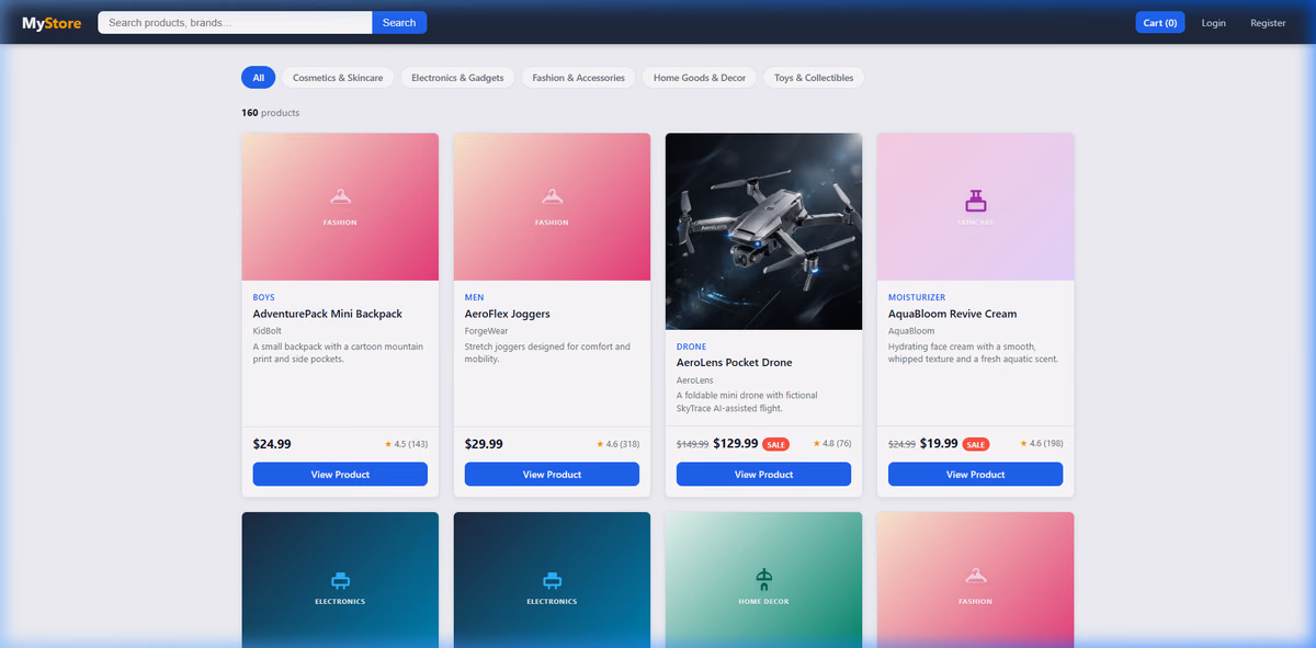 Apex E-Commerce Marketplace Showcase